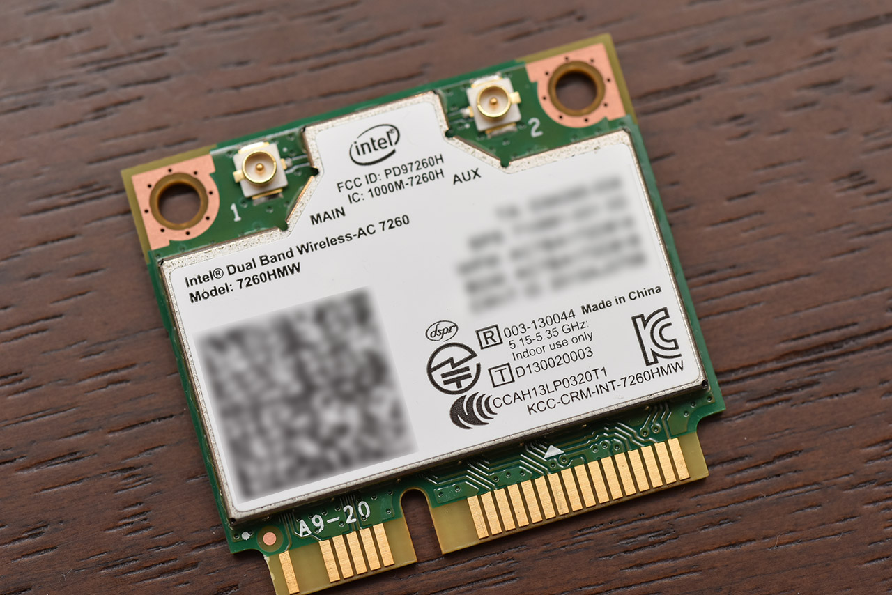 無線LANカードをIntel Dual Band Wireless-AC 7260 に改装する: Yamaro.info@blog